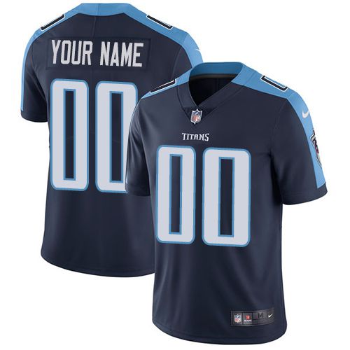 Nike Tennessee Titans Navy Men Customized Vapor Untouchable Player Limited Jersey